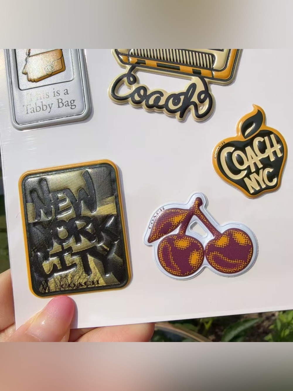 COACH NYC Sticker Set – Tabby Bag, Cherry & New York Collection - Picture 3 of 6